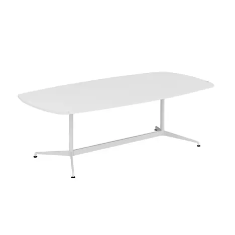 Loft Barrel Table - 2400 - Single Frame - White - White